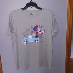 *Price Drop* Kim Rogers women's short sleeved 4th of July Tee, size M